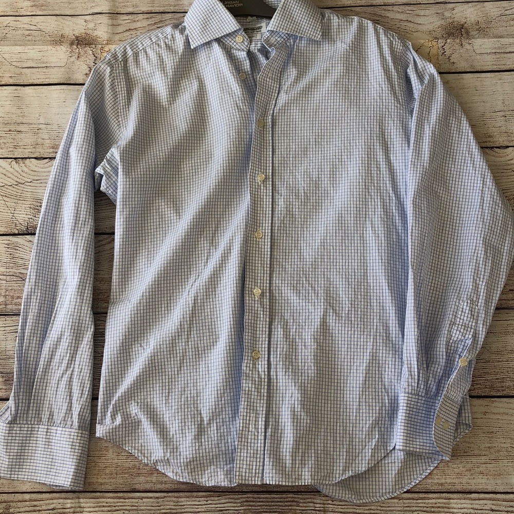 Piattelli Barney’s trim fit checkered top. 15/38.